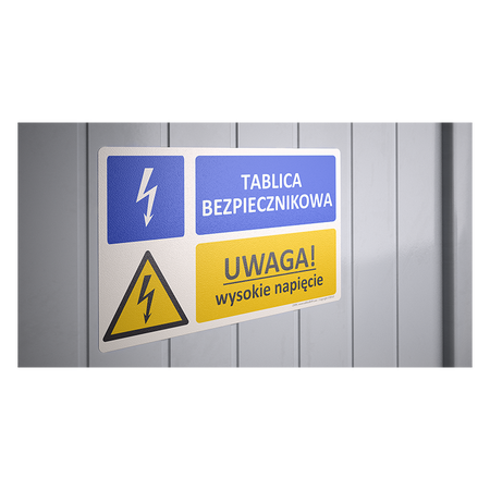 Oznaczenie Tablica bezpiecznikowa - Uwaga! Wysokie napięcie (Z015)