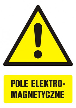 Znak pole elektromagnetyczne na Folii Samoprzylepnej (GF002)
