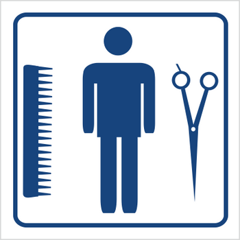 Znak fryzjer męski (823-85)