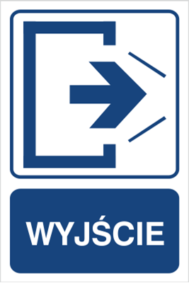 Znak wyjście na Folii Samoprzylepnej (823-118)