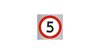 Ograniczenie prędkości do 5km/h (znak podłogowy) (B33-5-F)