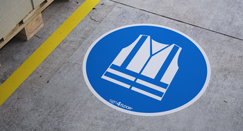 Stosuj kamizelkę odblaskową (znak podłogowy) (M015-F)