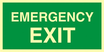 Znak emergency exit (AC002)