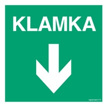 Znak Klamka na Folii Świecącej (AC035) Signproject