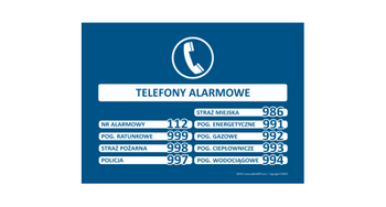 Znak Telefony alarmowe (IN024)