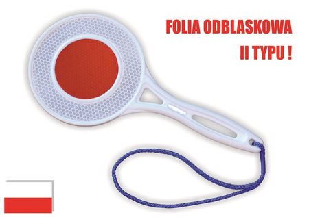 Lizak policyjny dla służb drogowych, tarcza do kierowania ruchem