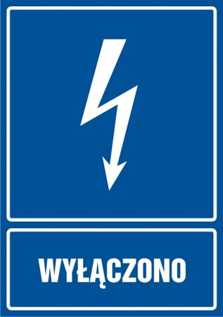 Znak Wyłączono na Folii Samoprzylepnej (HG005)