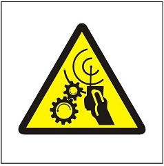 Znak Uwaga. Urządzenie zdalnie sterowane na Folii Samoprzylepnej (329)