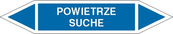 Tabliczka na rurociągi Powietrze suche znak na Folii Samoprzylepnej (R-PO05)