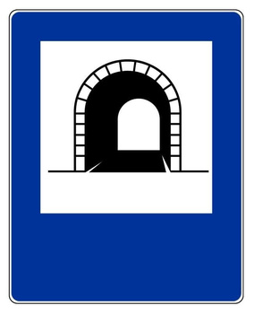Znak informacyjny METALOWY Tunel (D37)