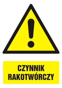 Znak Czynnik rakotwórczy na płycie PCV (GF004)
