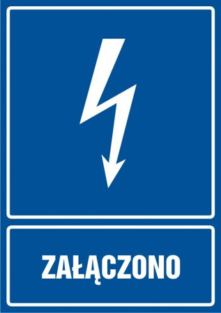 Znak Załączono na Folii Samoprzylepnej (HG006)