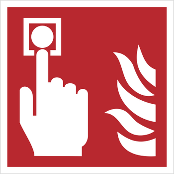 Znak alarm pożarowy ROP (F05) Techem