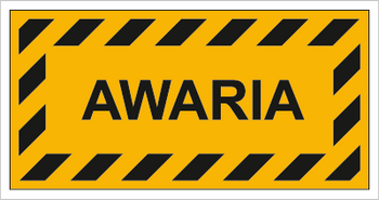 Znak awaria na płycie HIPS (854-04)