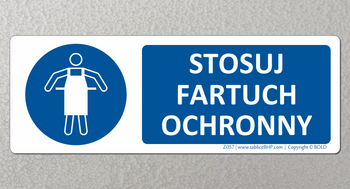 Oznaczenie Stosuj fartuch ochronny (Z057)