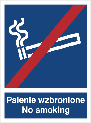 Znak palenie wzbronione no smoking na płycie PCV (830-01)