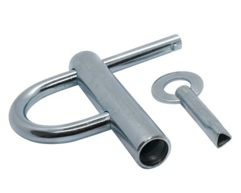 Kłódka energetyczna duża oraz klucz trójkąt mały 6mm - zestaw