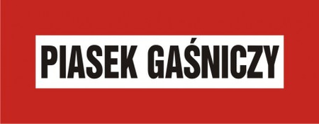 Znak piasek gaśniczy na płycie PCV (BC108)