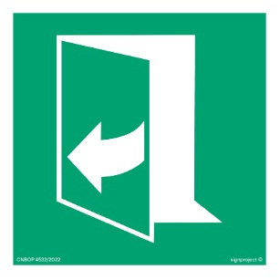 Znak ciągnąć, aby otworzyć drzwi (lewe) (AE058) Signproject