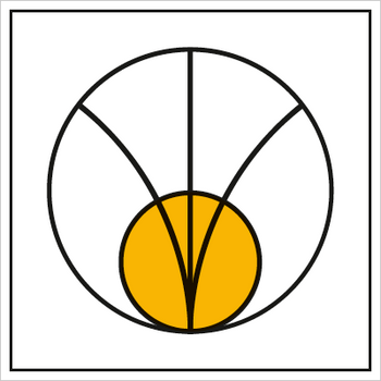 Znak oznakowanie strefy pośredniej promieniowania elektromagnetycznego na Folii Świecącej (390-02)