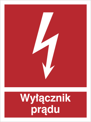 Znak wyłącznik prądu na Płycie Świecącej (219-01)