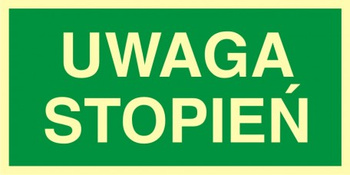 Znak uwaga stopień (AC023) Signproject