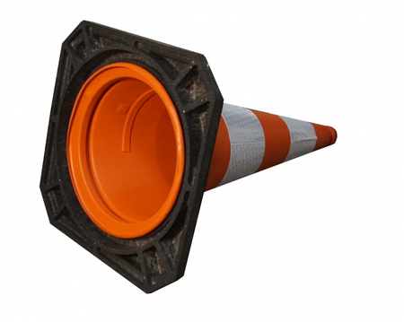 Pachołek drogowy 75 cm PE/REC - odblaskowy