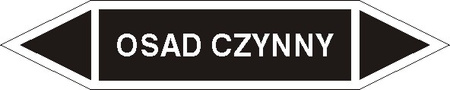 Tabliczka na rurociągi Osad czynny znak na Folii Samoprzylepnej (R-IC06)