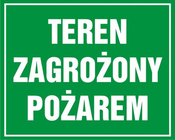 Znak Teren zagrożony pożarem (OB006)