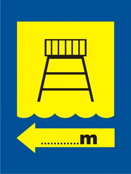 Znak Plaża strzeżona na Płycie PCV (OH502)