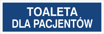Znak toaleta dla pacjentów na Folii Samoprzylepnej (823-30)