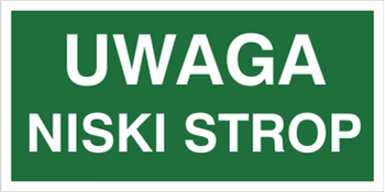Znak uwaga niski strop (151) Techem