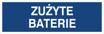 Znak zużyte baterie na Folii Samoprzylepnej (801-111)