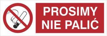 Znak prosimy nie palić na Folii Samoprzylepnej (209-13)