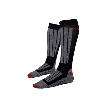 Skarpety długie termiczne szaro-czerwone Lahti Pro L30906