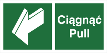 Znak ciągnąć pull (poziomy) (818-06) Techem