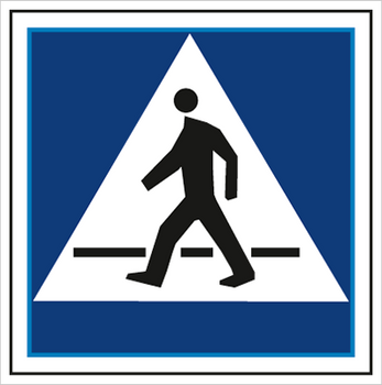 Znak przejście dla pieszych na płycie PCV (703-14)