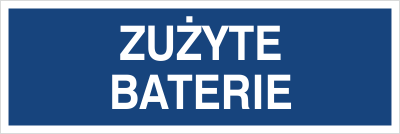 Znak zużyte baterie na Folii Samoprzylepnej (801-111)