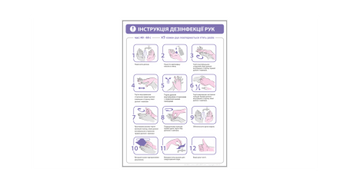 Instrukcja dezynfekcji rąk graficzna w języku ukraińskim (IN018UA)
