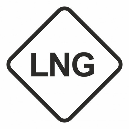 Znak Gaz napędowy- skroplony gaz ziemny na Folii Samoprzylepnej (SB031)