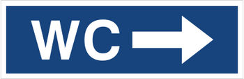 Znak wc w prawo na Folii Samoprzylepnej (823-32)