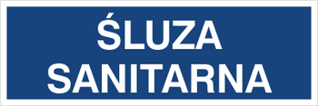 Znak śluza sanitarna na płycie PCV (801-207)