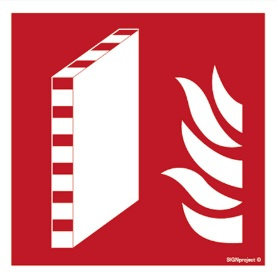 Znak Ściana Oddzielenia Przeciwpożarowego SOP (BC149)