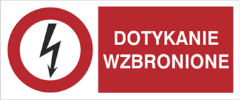 Znak Dotykanie wzbronione na płycie PCV (630-10b)