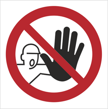 Znak Nieupoważnionym wstęp wzbroniony na płycie PCV (606)