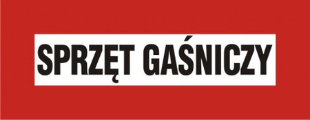 Znak sprzęt gaśniczy na płycie PCV (BC121)
