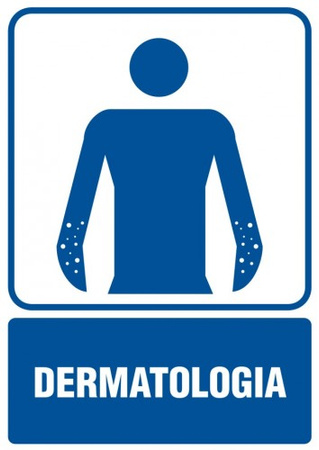 Znak Dermatologia na Folii Samoprzylepnej (RF012)