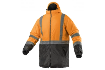 Kurtka ostrzegawcza parka ocieplana pomarańczowa LEDA