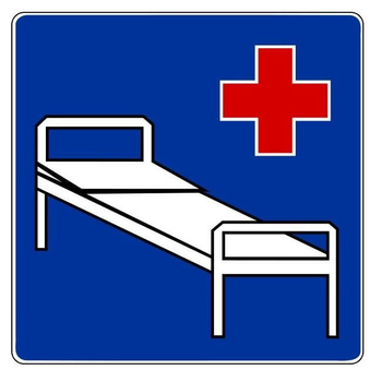 Znak informacyjny METALOWY Szpital (D21)