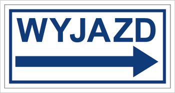 Znak wyjazd w prawo na płycie PCV (704-03)